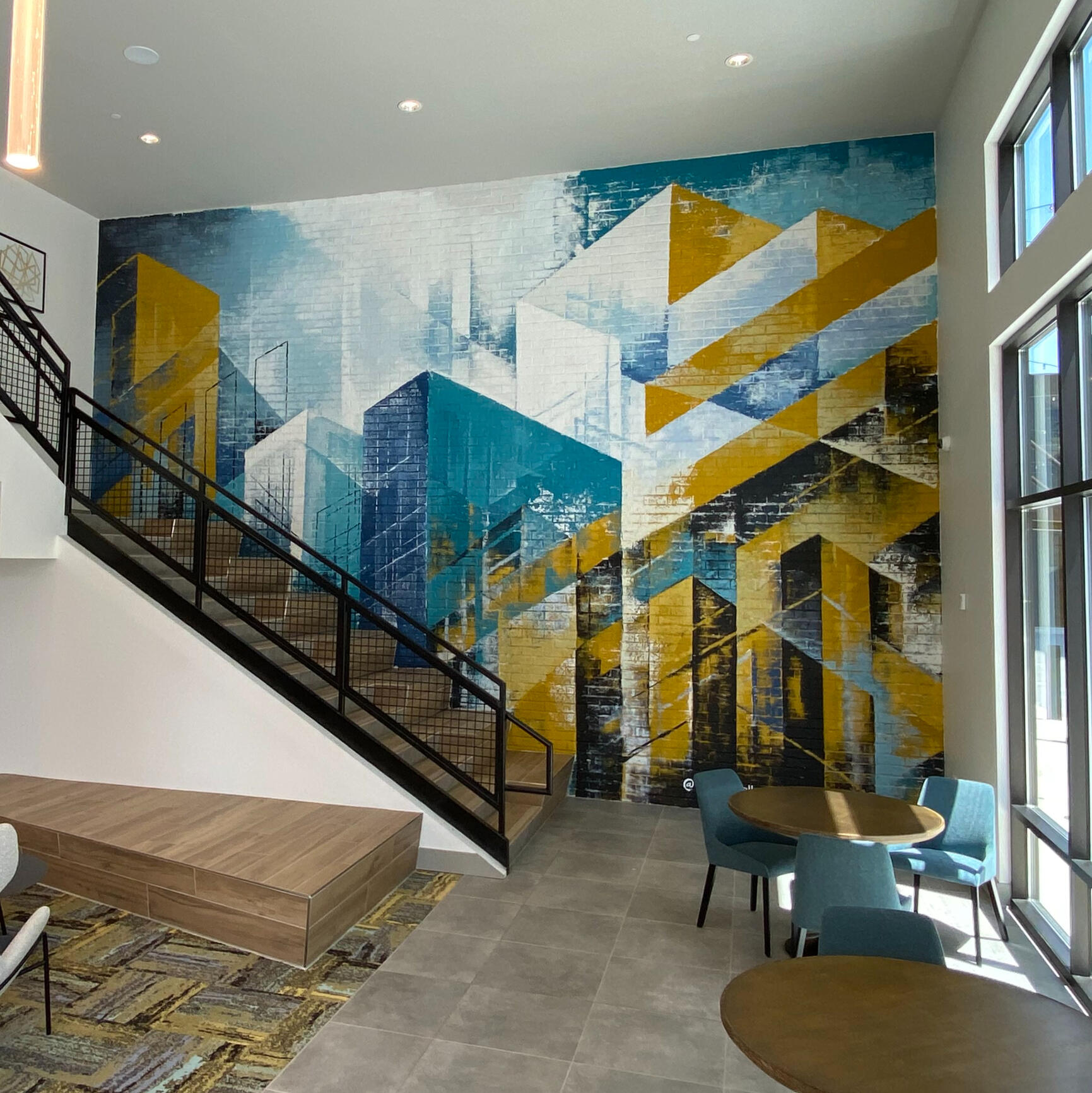 Interlock Lobby mural 2023